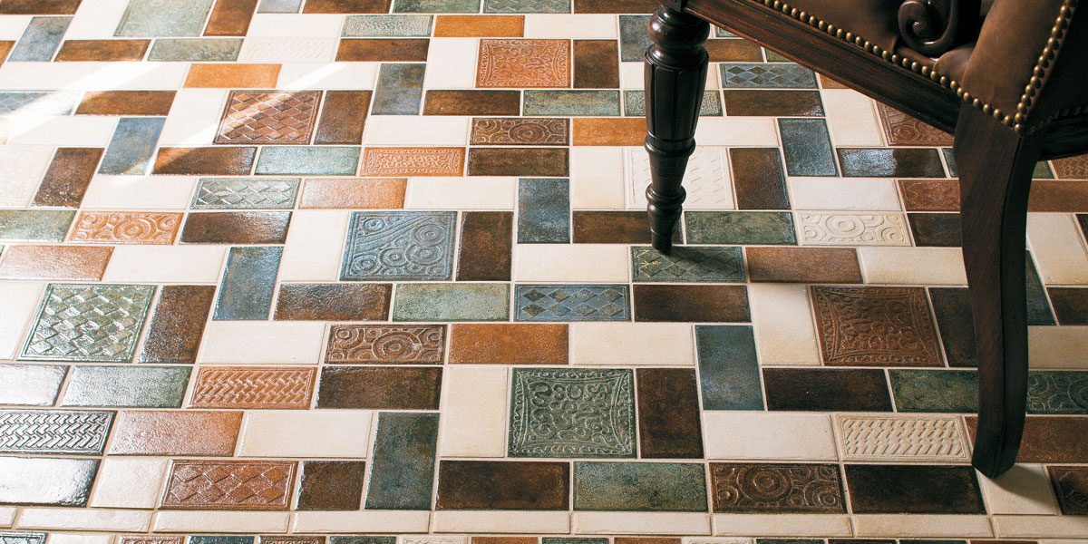 multi colored stone tile floor